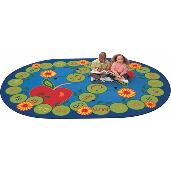 Carpets For Kids ABC Caterpillar 6.75 ft. x 9.42 ft. Oval Rug 2295